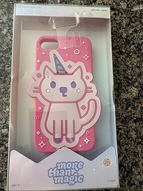 More Than Magic Pink Unicorn Cat Silicone iPhone Case - Bright Pink